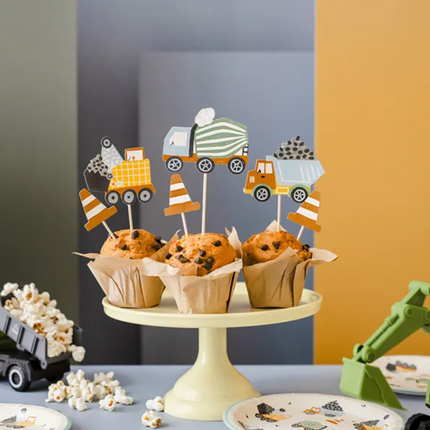Cupcake Decorations - Construction Vehicles