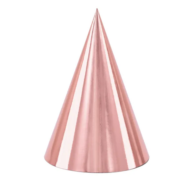 Czapeczki, różowe złoto