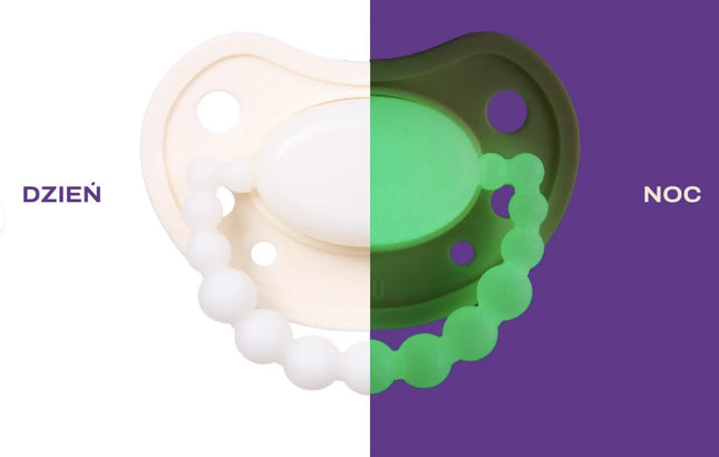 LUU Kids smoczek świecący w ciemności American Cream GLOW - Yooglo
