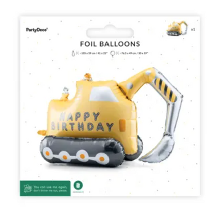Balon foliowy Koparka 49x76,5 cm - balony