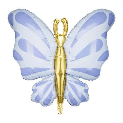 Balon foliowy Motyl, 69x69 cm, błękit - Yooglo