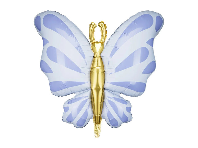 Balon foliowy Motyl, 69x69 cm, błękit - Yooglo