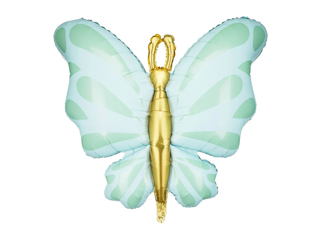 Balon foliowy Motyl, 69x69 cm, mięta - Yooglo