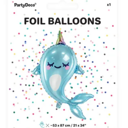 Balon foliowy Narwal 53x87cm - balony