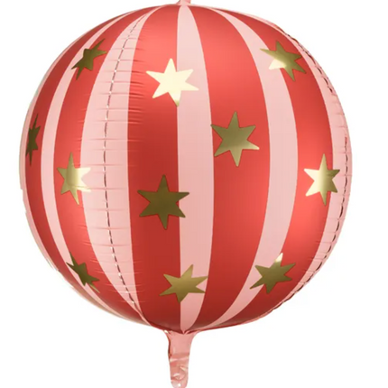Balon foliowy Piłka w gwiazdki 75 cm czerwony - balony