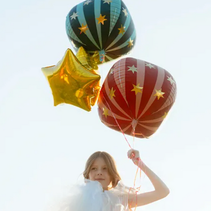 Balon foliowy Piłka w gwiazdki 75 cm czerwony - balony