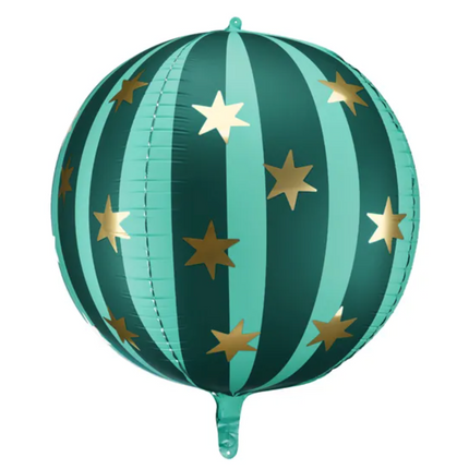 Balon foliowy Piłka w gwiazdki 75 cm zielony - balony