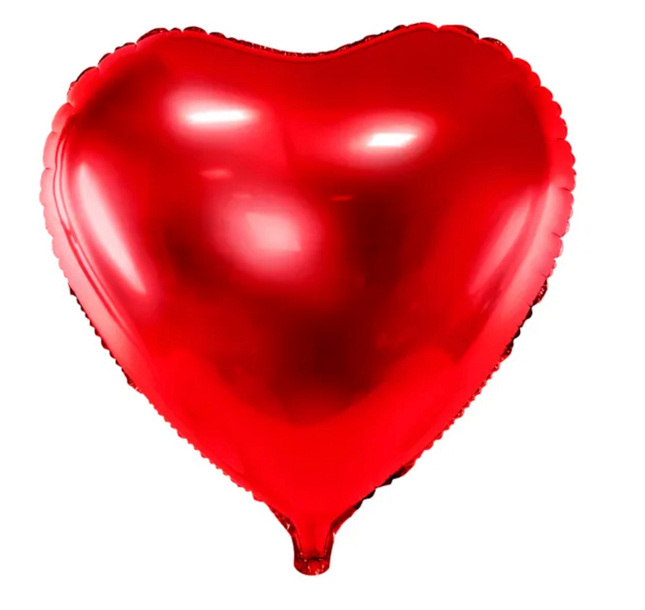 Balon foliowy Serce 45cm czerwony - balon foliowy
