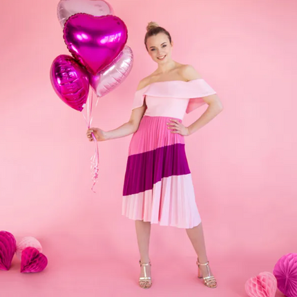 Balon foliowy Serce 45cm jasny róż - balon foliowy