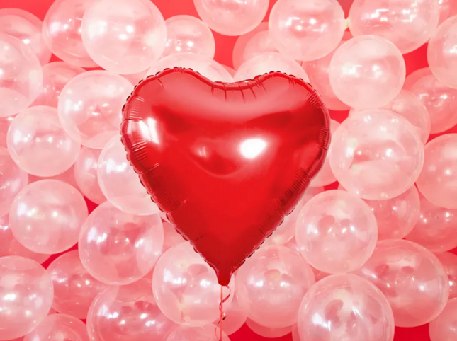 Balon foliowy Serce 61cm czerwony - balon foliowy