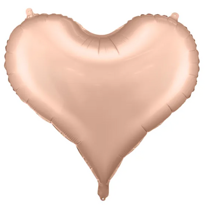 Balon foliowy Serce 75x64,5 cm różowe złoto - balon foliowy