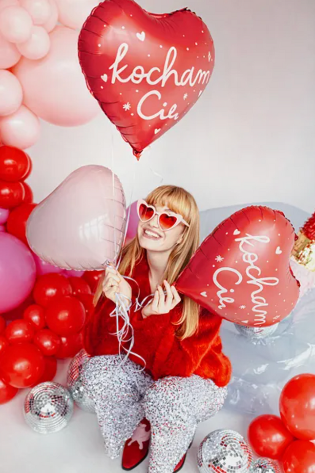 Balon foliowy Serce ’’Kocham Cię’’ 45 cm mix - balon foliowy