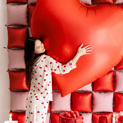 Balon foliowy Serce XXL 136x129 cm czerwony - balon foliowy