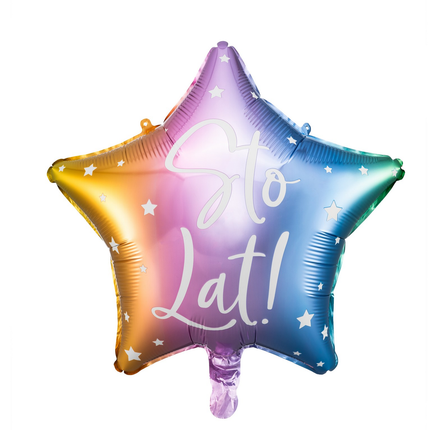Balon foliowy Sto Lat! mix - Yooglo