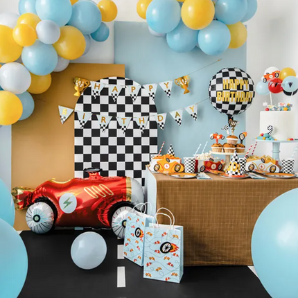 Balon foliowy Szachownica Happy Birthday 45 cm - balony