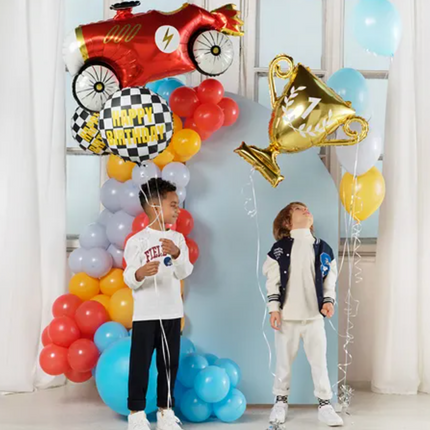 Balon foliowy Szachownica Happy Birthday 45 cm - balony