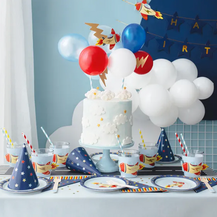 Balony 30 cm Samolot Pastel Light Blue opak. 50szt. - balony