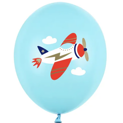 Balony 30 cm Samolot Pastel Light Blue opak. 50szt. - balony