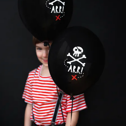 Balony 30cm Piraci Pastel Black - balony