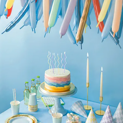 Balony modeliny Glossy 130cm z pompką mix - balony