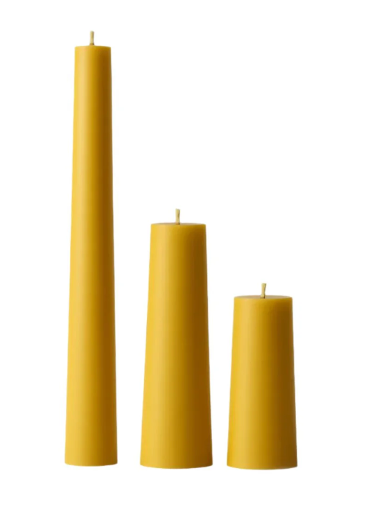 BzzWax Pillars - Zestaw 3 szt. świec z wosku pszczelego - Yooglo