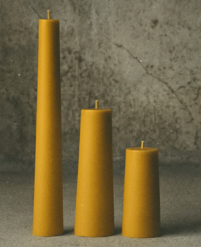 BzzWax Pillars - Zestaw 3 szt. świec z wosku pszczelego - Yooglo
