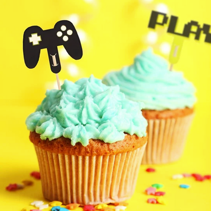 Dekoracje do muffinek - Gamer - dekoracje do muffinek