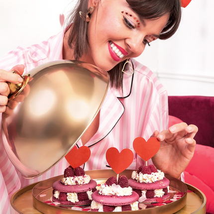 Dekoracje do muffinek Serca 11 cm - dekoracje do muffinek