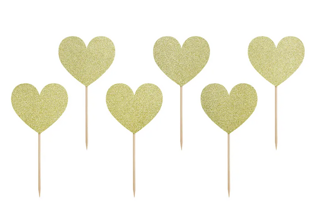 Dekoracje do muffinek Sweet Love - Serca - dekoracje do muffinek