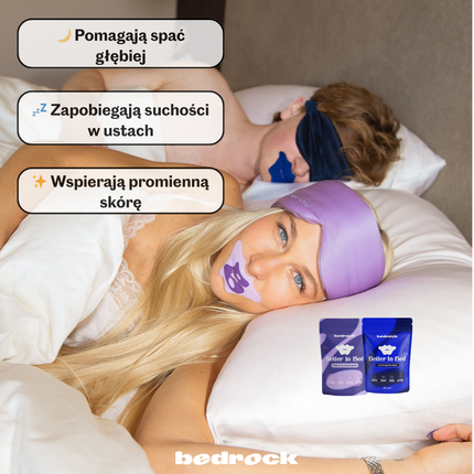 Jedwabna taśma na usta do spania – Better In Bed - Liliowy - taśma na usta