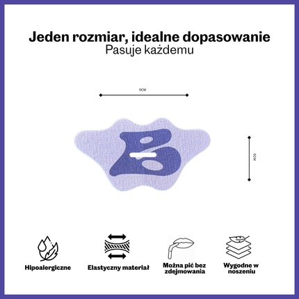 Jedwabna taśma na usta do spania – Better In Bed - Liliowy - taśma na usta