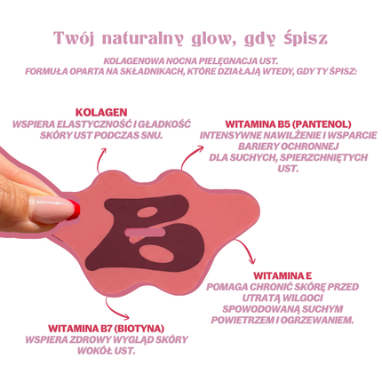 Jedwabna taśma na usta do spania – Glow In Bed z kolagenem - taśma na usta