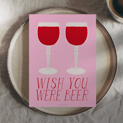 Kartka Wish You Were Beer - Yooglo