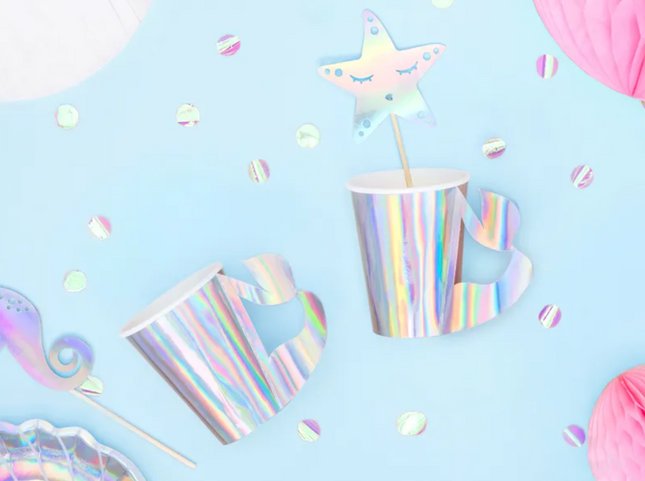 Kubeczki Syrenka, opalizujący, 220ml - Yooglo