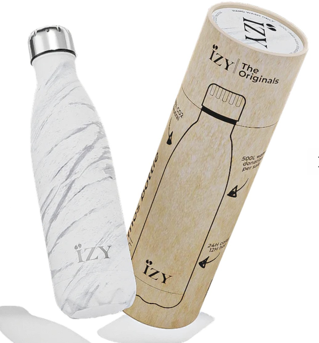 Marmurowy biały 500ml termos - Yooglo