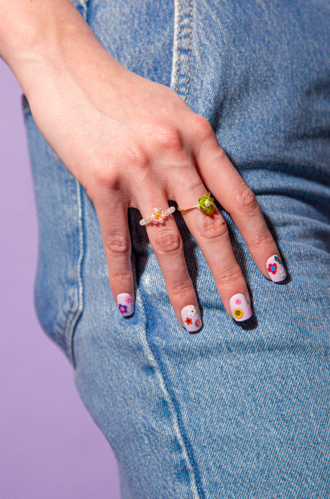 NAKLEJKI NA PAZNOKCIE FLOWER - 120 SZTUK - Yooglo