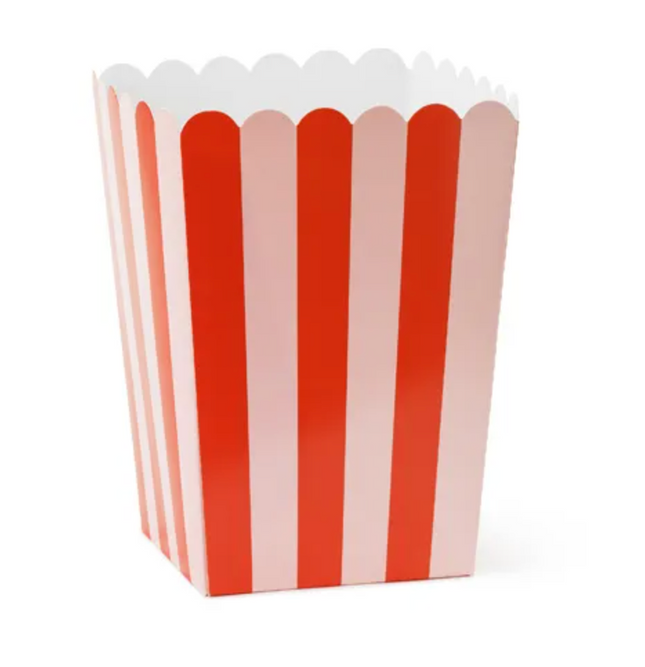 Pudełka na popcorn czerwono-różowe - pudełka na popcorn