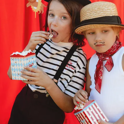 Pudełka na przekąski Cyrk mix - pudełka na popcorn