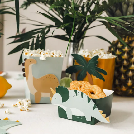 Pudełka na przekąski Dinozaury mix - pudełka na popcorn