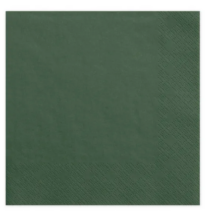 Serwetki trójwarstwowe b. zieleń. 33x33cm - serwetki papierowe