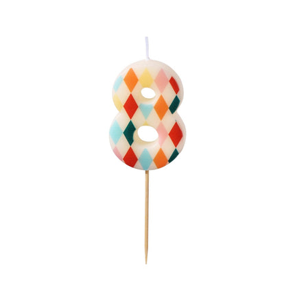 Świeczka urodzinowa Cyfra Romby, 5,5 cm - Yooglo