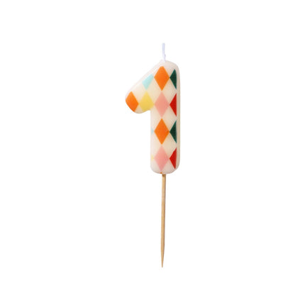 Świeczka urodzinowa Cyfra Romby, 5,5 cm - Yooglo