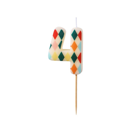 Świeczka urodzinowa Cyfra Romby, 5,5 cm - Yooglo