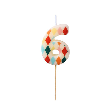 Świeczka urodzinowa Cyfra Romby, 5,5 cm - Yooglo