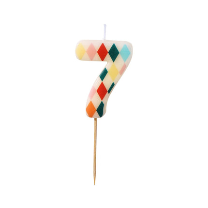 Świeczka urodzinowa Cyfra Romby, 5,5 cm - Yooglo