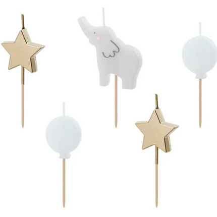 Świeczki urodzinowe Słonik 3-5 cm - balony