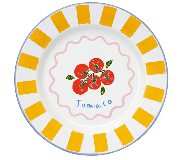 Talerz emaliowany 25 cm – Pomidory - Yooglo