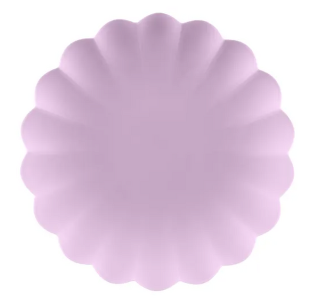 Talerzyki plastikowe Falbanka, 22 x 22 cm, fioletowy - Yooglo