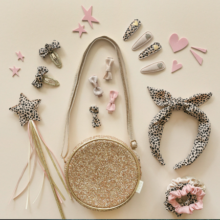 Zestaw małych spinek z kokardkami Leopard - Yooglo