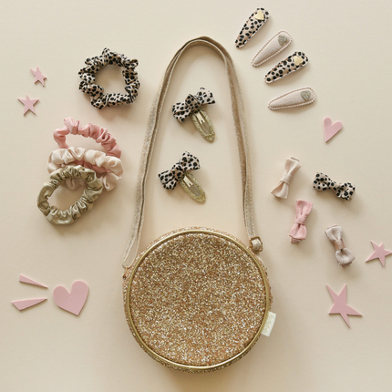 Zestaw materiałowych spinek Leopard Heart - Yooglo